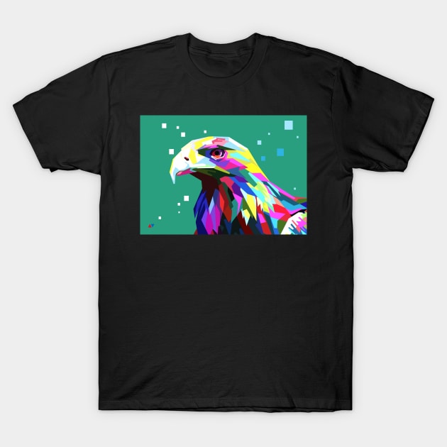 Eagle Pop Art Wpap T-Shirt by AhmadNusyirwan